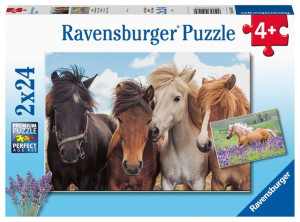 Puzzle 2x24el Konie - Ravensburger