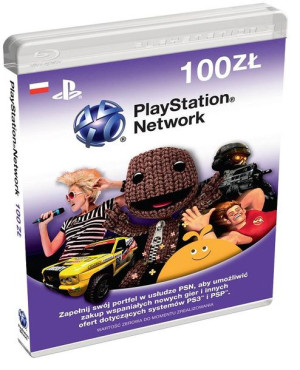 Karta Pre-Paid PSN wartość 100 PLN - PS3/PSP/PS4 (cyfrowa)