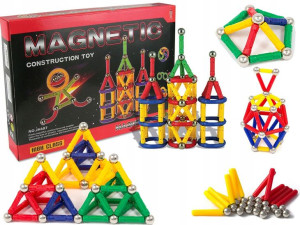 Klocki Magnetyczne Konstrukcyjne Zamek 53 El