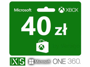 Xbox 40 zł Karta podarunkowa, Xbox One , 360 X S