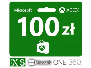 Xbox 100 zł Karta podarunkowa, Xbox One , 360 X S
