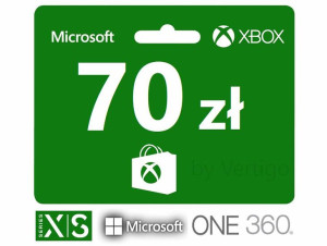 Xbox 70 zł Karta podarunkowa, Xbox One , 360 X S