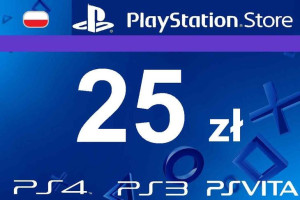Playstation 25zł Store do PSN PS3, PS4, PS5, PSP