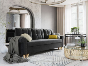 Kanapa Sofa Rozkładana Oslo Glamour Welur