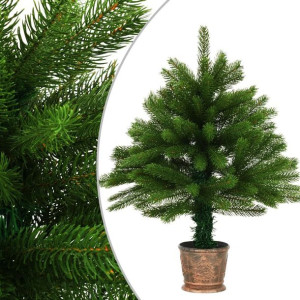 Lumarko Sztuczna choinka z realistycznymi igłami, 65 cm, zielona