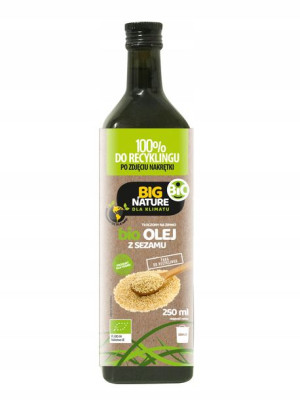 Bio Olej Sezamowy Zimnotłoczony Big Nature 250 Ml