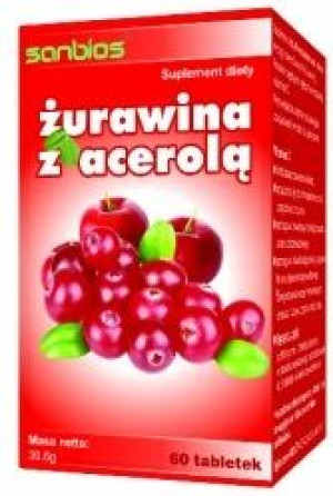 Sanbios Żurawina Z Acerolą 60t