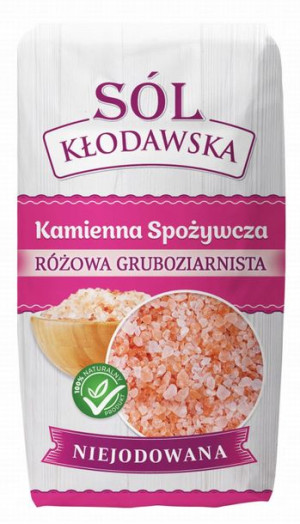 Sól Kłodawska Kamienna Różowa Niejodowana Gruba 1k