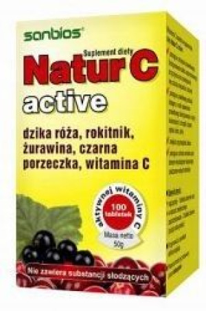 Sanbios Natur C Active Dzika Róża Witamina C 100 T