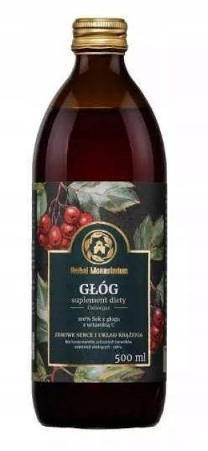 Sok Z Głogu 100% Głóg Z Witaminą C 500 Ml Herbal