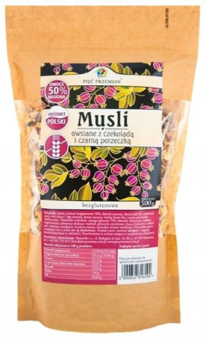 Musli Owsiane Z Czekoladą I Porzeczką Bezglutenowe