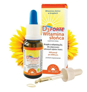 Dr. Jacobs witamina słońca D3 FORTE 20ml naturalna