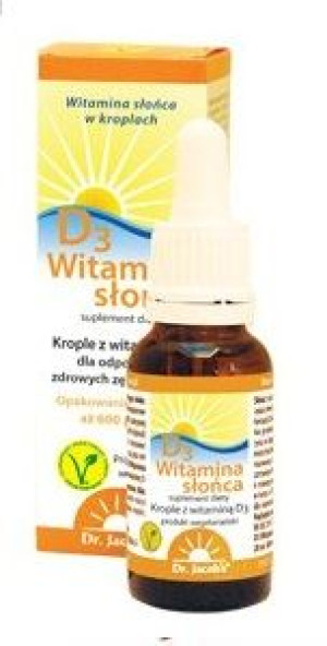 Dr.Jacobs witamina słońca D3 20 ml naturalna KOŚCI