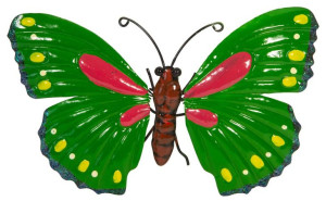 Motyl dekoracyjny 26cm zielony