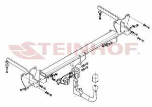 Hak holowniczy Steinhof  Opel Combo D 2012-2018