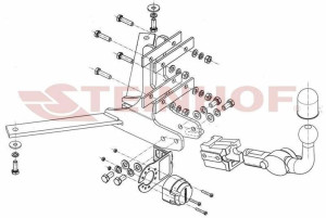 Hak holowniczy Steinhof Saab 9-3 Kombi 2005-2011