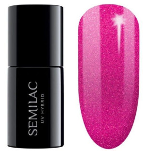 Semilac lakier hybrydowy 348 Charming Ruby Glitter 7ml