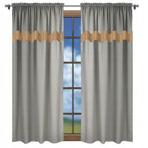 Zasłony Gotowe Matowe Cyrkonie 250x145 Taśma Złoto