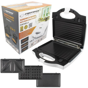 Opiekacz 3w1 Toster Gofrownica Grill BIAŁY