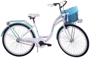 (K21) Rower miejski 28 damski Kozbike biało-morski