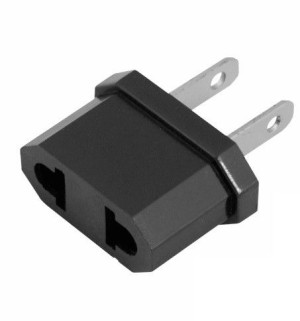 Adapter Przejściówka Wtyk UsaGniazdo Pl  1055 Czarny