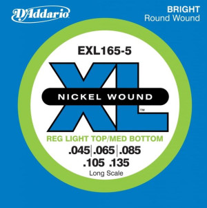 D'Addario EXL165-5 struny do gitary basowej 45-135