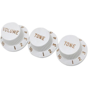 Fender 0992035000 gałki gitarowe volume/tone white
