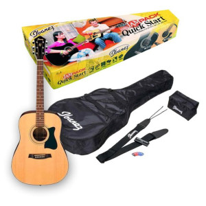 Ibanez V50NJP Natural - gitara akustyczna zestaw