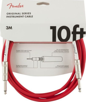 Fender Original 10' Fiesta Red kabel instrument