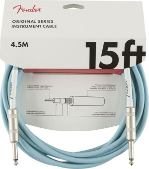 Fender Original 15' Daphne Blue kabel instrument