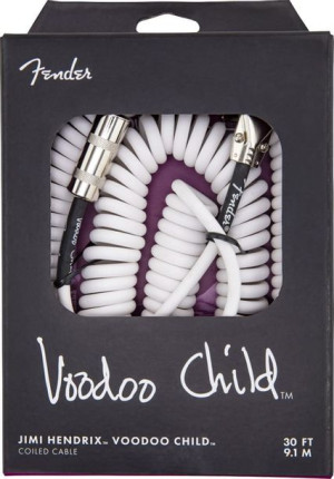 Fender JH Voodoo Child WHT 30 kabel instrunent. 9m