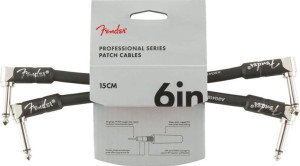 Fender Professional 6 BLK kabel instr. 0,15m 2Pack