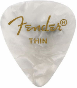 Fender 351 Premium White Moto kostka git. Thin