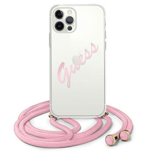 Etui Guess GUHCP12MCRTVSPI Apple iPhone 12/12 Pro różowy/pink hardcase Scri