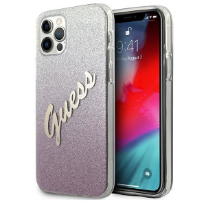Etui Guess GUHCP12MPCUGLSPI Apple iPhone 12/12 Pro różowy/pink hardcase Gli
