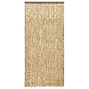 Zasłona przeciwko owadom, beż i brąz, 100x220 cm, szenil