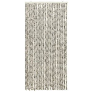 Zasłona przeciwko owadom, jasno i ciemnoszara, 100x220cm, szenil