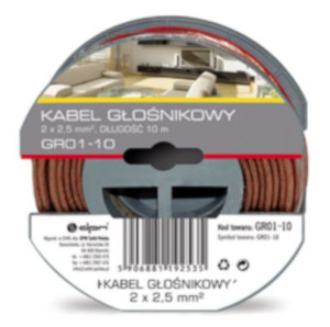 Przewód Głośnikowy 2 X 2Mm2, 10 MGR01-10