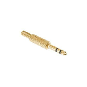 Wtyk Jack 6.3 Stereo złoty0027