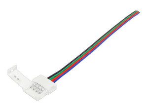 Złącze Taśmy Led Rgb 10Mm Zatrzask z przewodem 1075