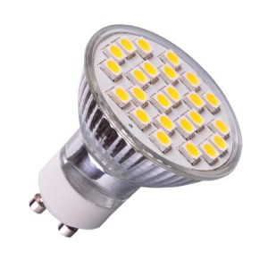 Żarówka led 24 Smd, Gu10, Ciepłe Białe  0210