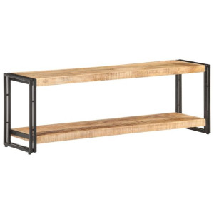 Szafka pod TV, 120x30x40 cm, surowe drewno mango