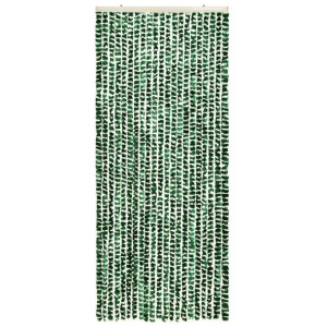 Zasłona przeciwko owadom, zieleń i biel, 56x185 cm, szenil