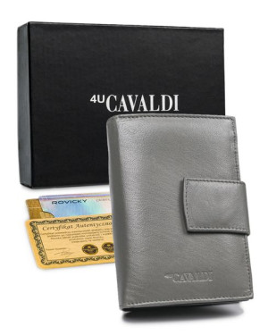 Portfel damski skórzany RFID stop Cavaldi® skóra schowki zatrzask