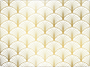 Podkładka korkowa twarda 30x40 cm, Leaf deco gold