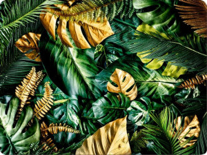 Podkładka korkowa miękka 30x40 cm, Monstera jungle gold