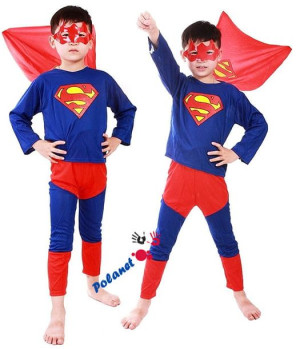Strój Kostium Przebranie Superman L 6-8 Lat