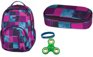 Plecak Coolpack Plaid 69342+piórnik+spinner+opaska