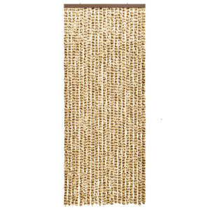 Zasłona przeciwko owadom, beż i brąz, 56x185 cm, szenil