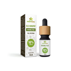 Olej konopny CBD 10% natural plus 10 ml Hemp King